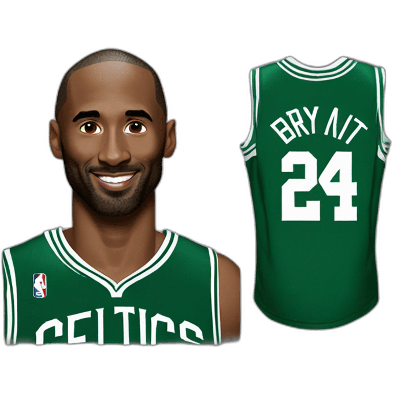 kobe bryant with boston celtics jersey emoji