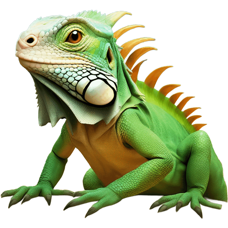 Una iguana con alas en el sahara  emoji