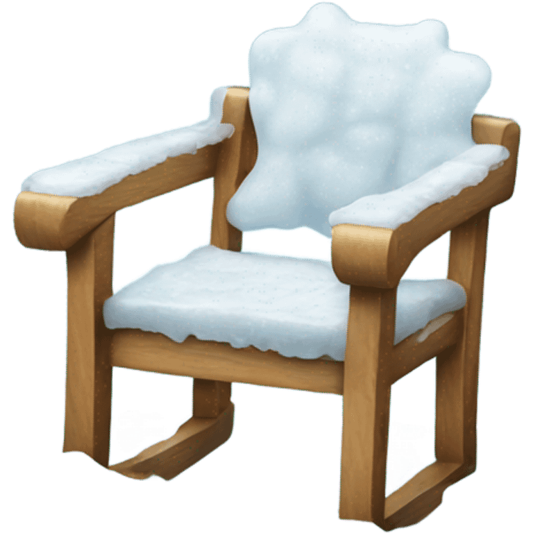 Chair made out of ice emoji