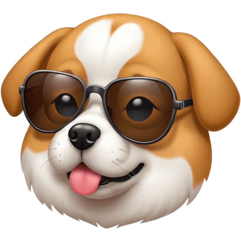 A dog with sunglasses emoji