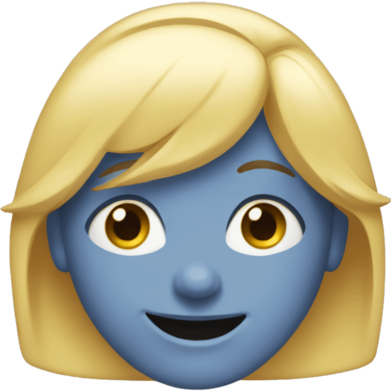 Happy face with blond hair  emoji