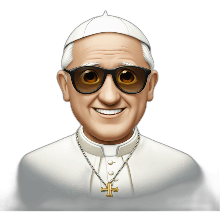 Pope francis with sunglasses  emoji