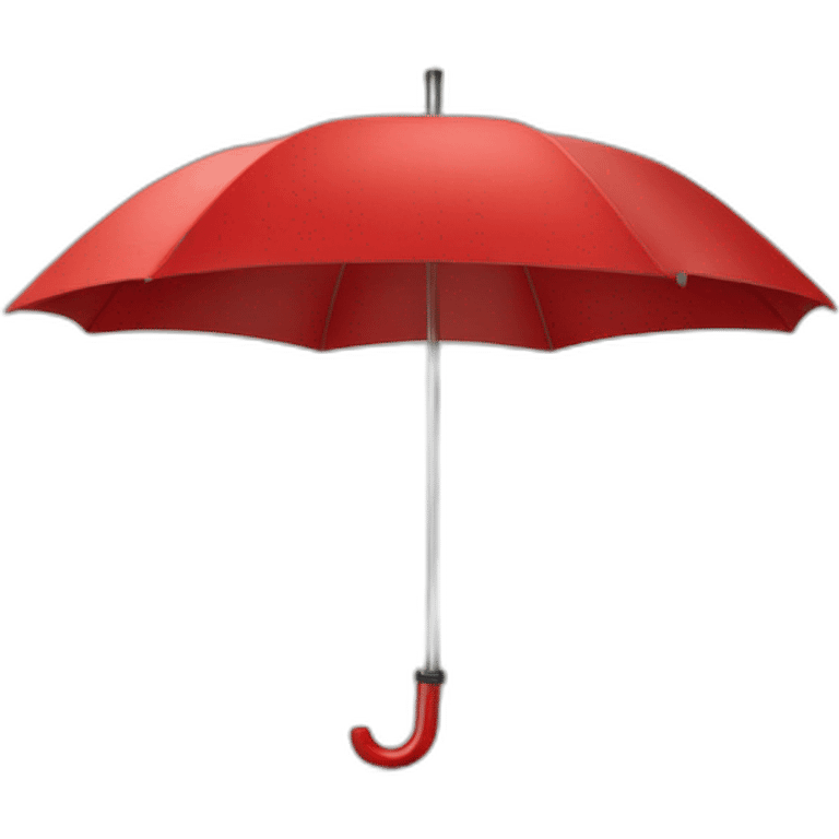 Loupe sur une rouge parapluie emoji