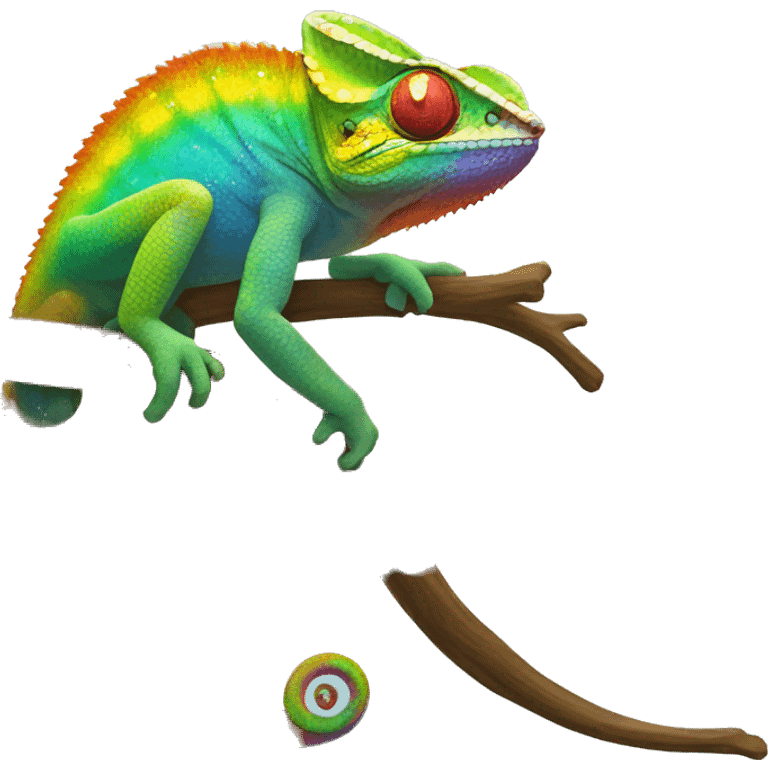 Rainbow Chameleon emoji