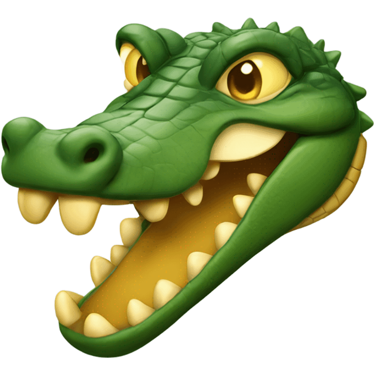 2025 alligator with golden smile  emoji