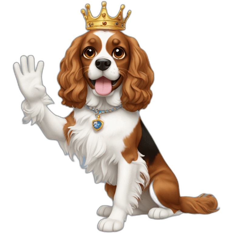 King charles waving emoji