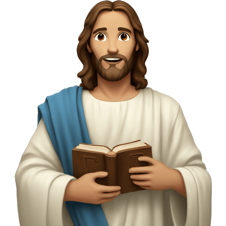 Jesus Holding The Bible emoji