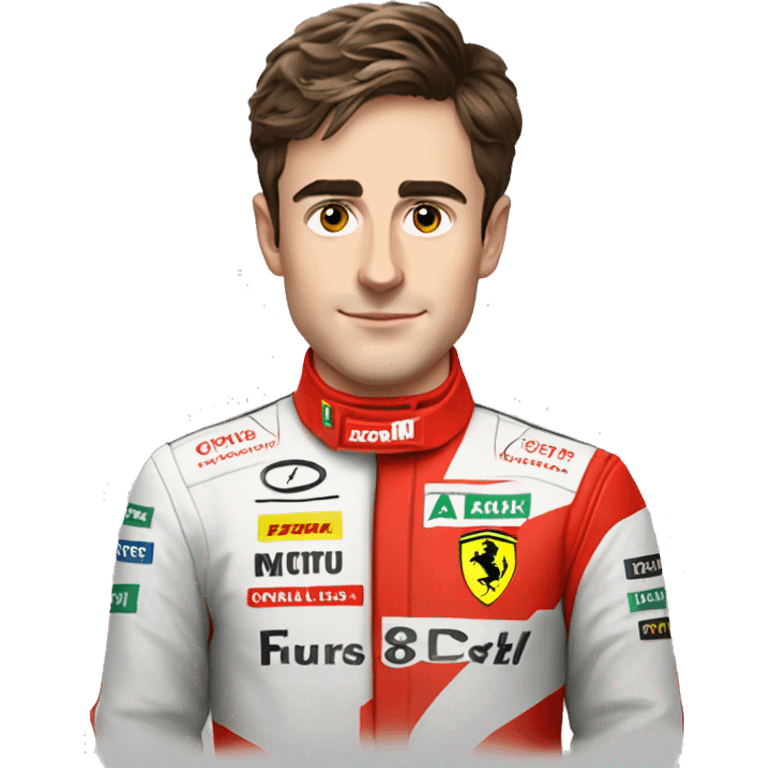 Charles leclerc in a Ferrari suit emoji