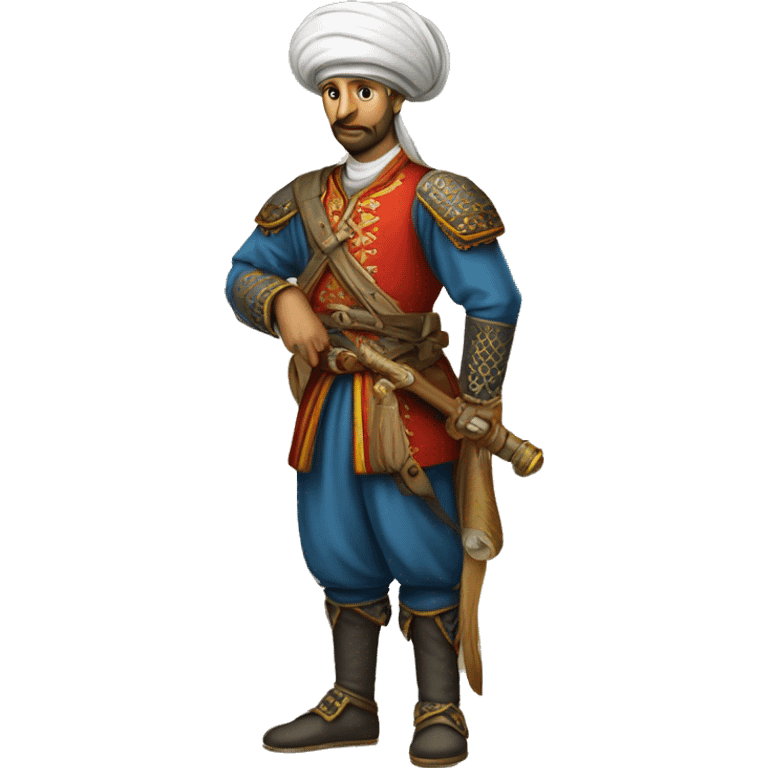 A full-length ottoman janissary emoji