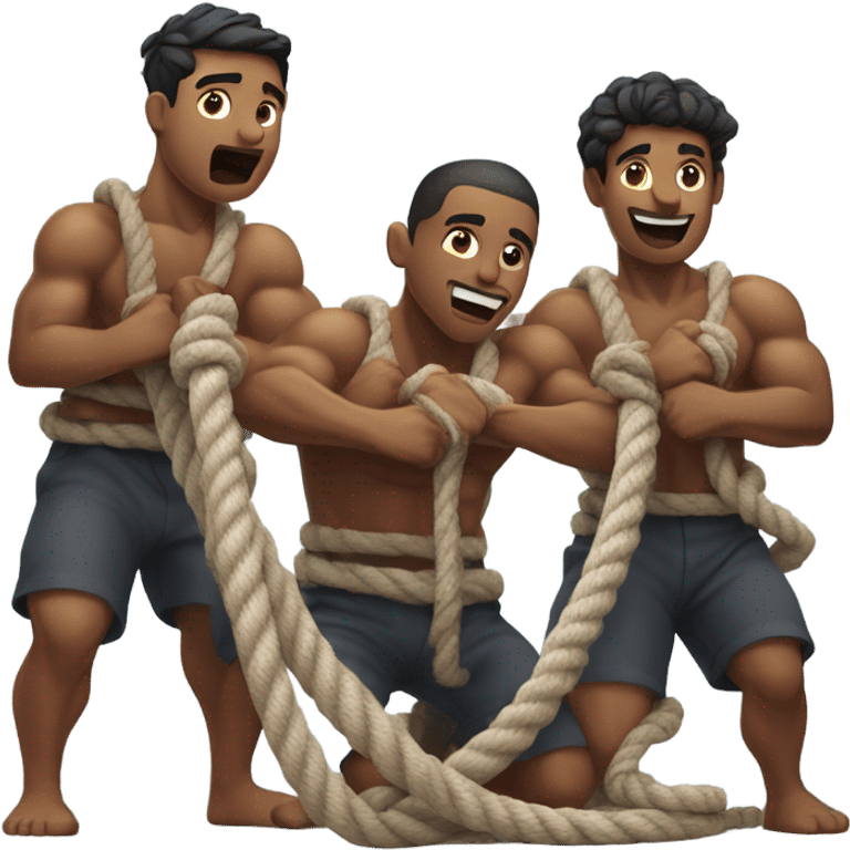 team pulling rope emoji