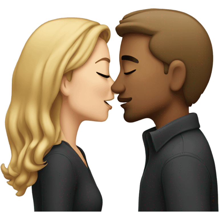 Couples kissing each other emoji