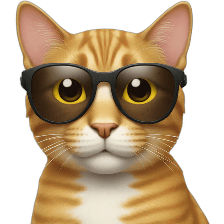 Cat with sunglasses and thumbs up emoji