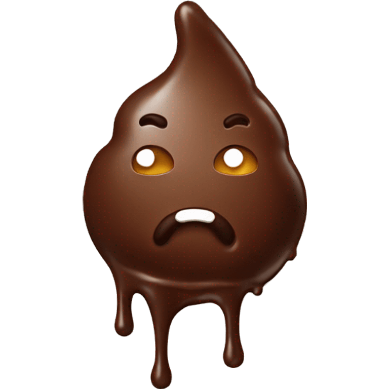 Melting chocolate emoji