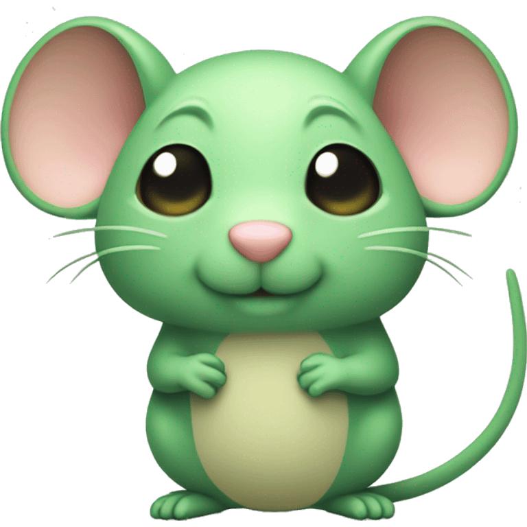 kawaii green rat emoji