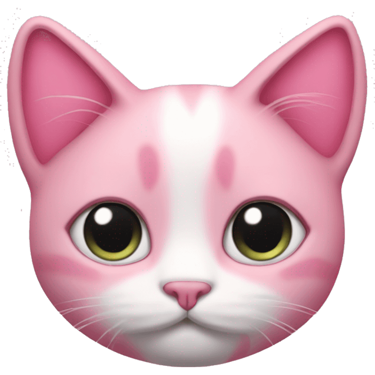 Pink cat with heart eyes  emoji