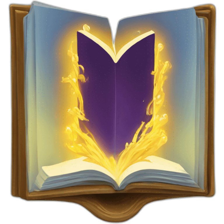 a magic book inside a mirror  emoji