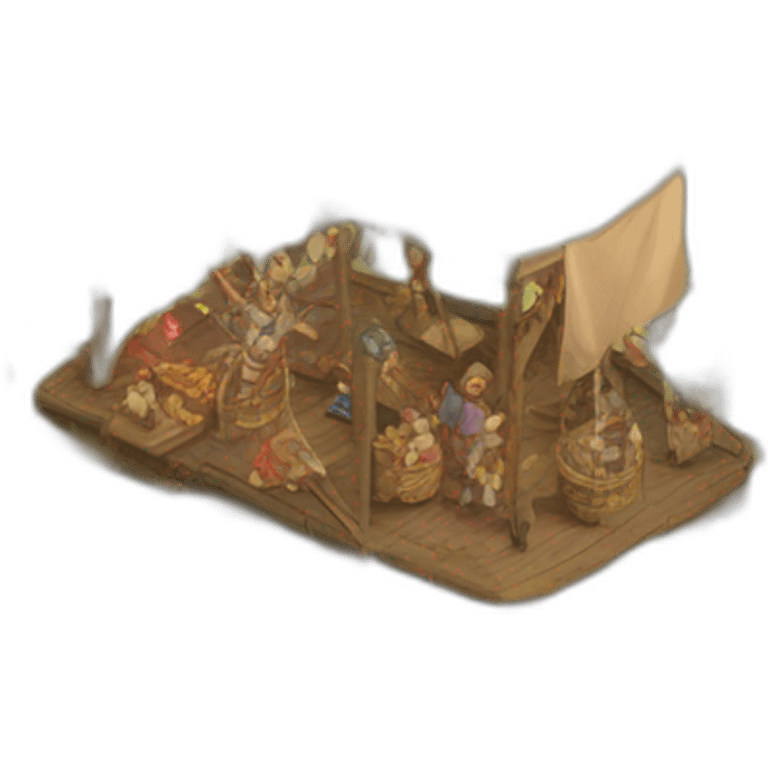 medieval fair, isometric view emoji