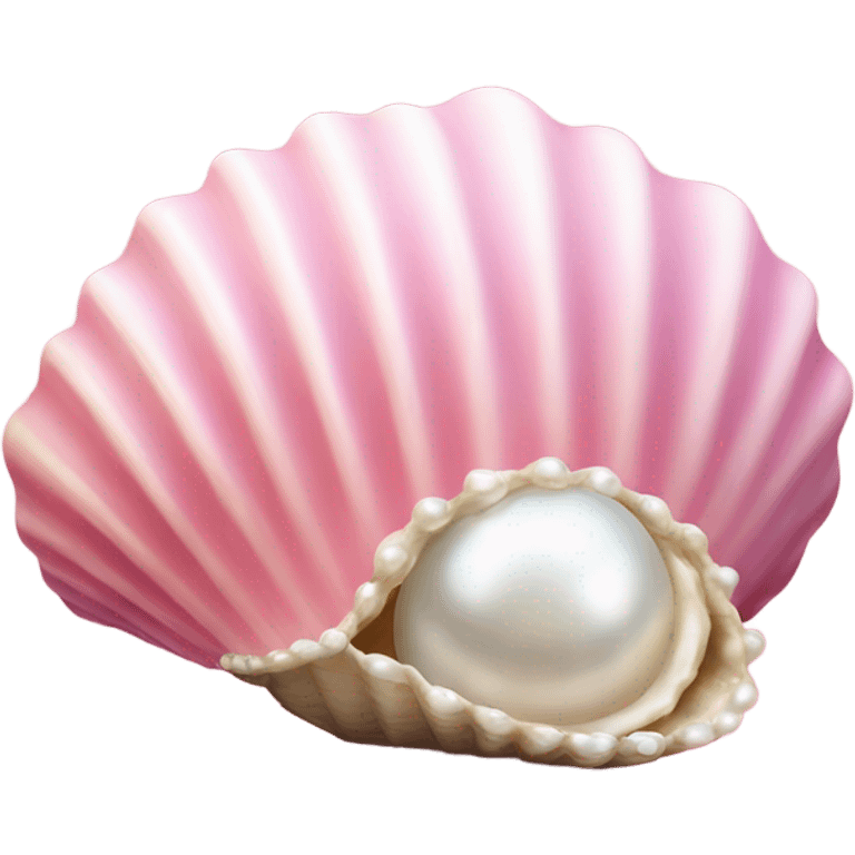 Pink shell with pearl inside emoji