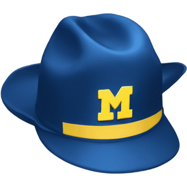 Blue hat with Michigan logo emoji