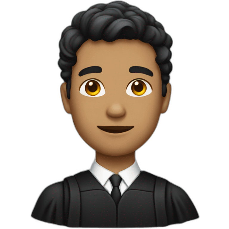 Jeune Lawyer en robe noire emoji