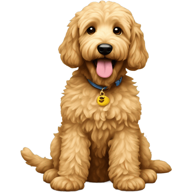 goldendoodle sit  emoji