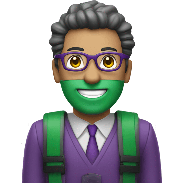 CISO in green/purple branding looks happy. The experts at Wortell proactively intervene where necessary, nipping potential attacks in the bud. Koos can now work with peace of mind, knowing his organization is secure.  emoji