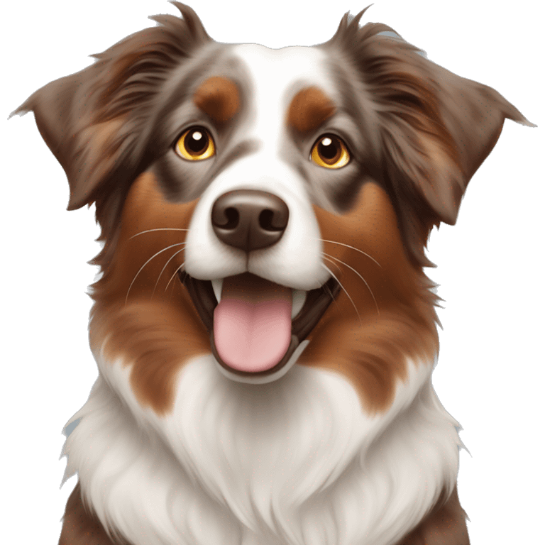 Red Tri Australian Shepherd  emoji