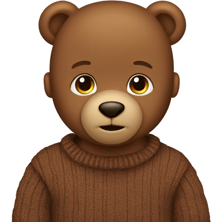 Teddy bear with a brown sweater emoji