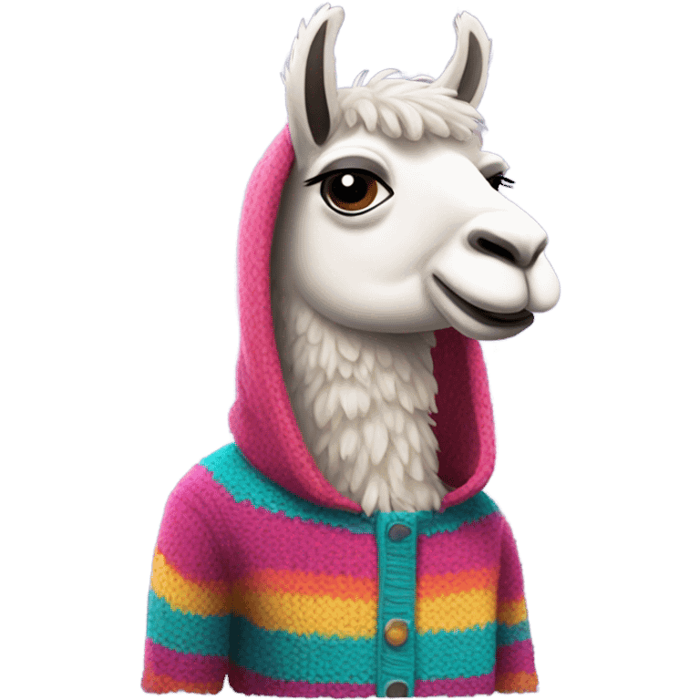 Llama wearing a sweater emoji