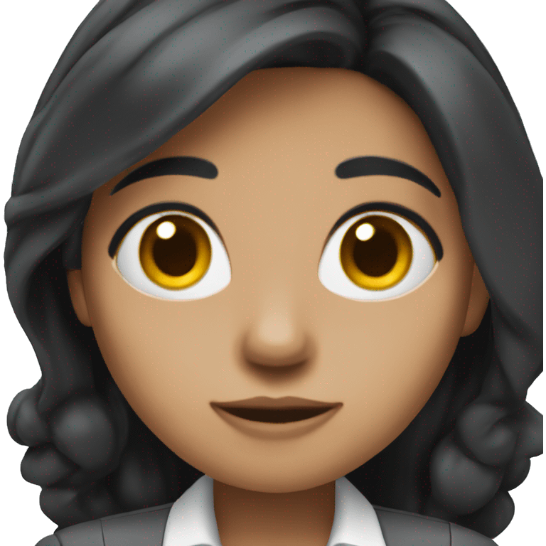 accounting girl with black hair emoji