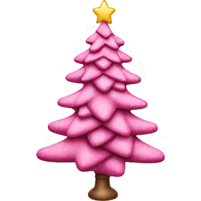 Pink Christmas tree  emoji