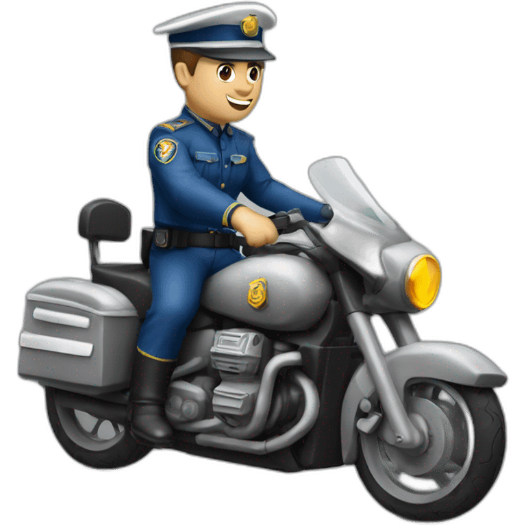 Gendarme en moto emoji