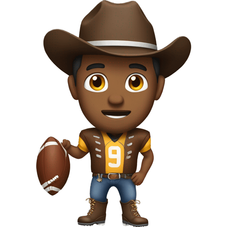 cowboy on football  emoji