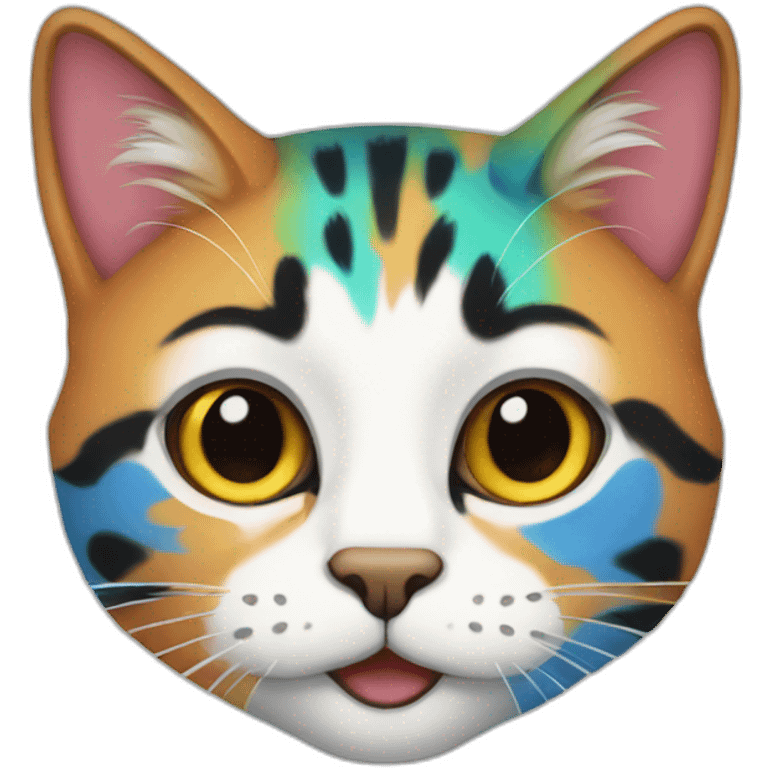 Multicolor cat  emoji