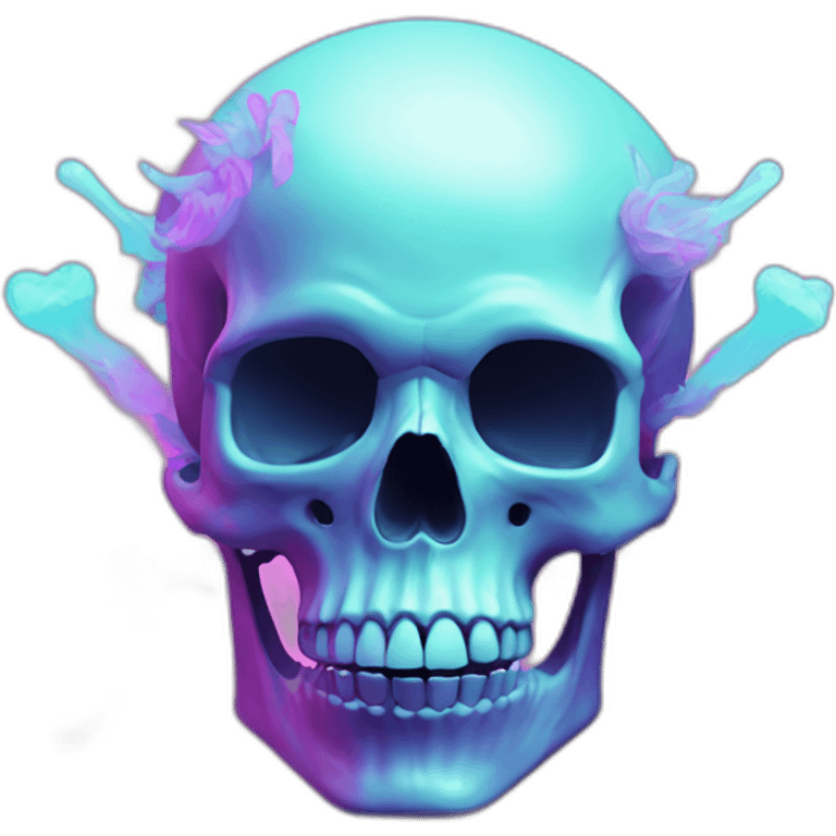 vaporwave skull emoji