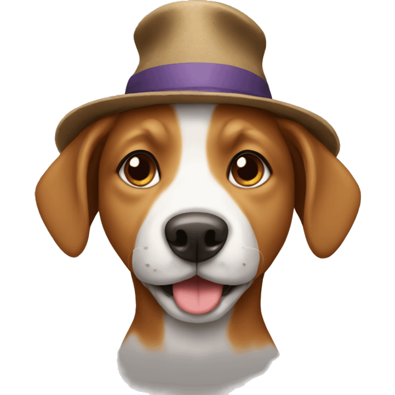 Dog with hat emoji