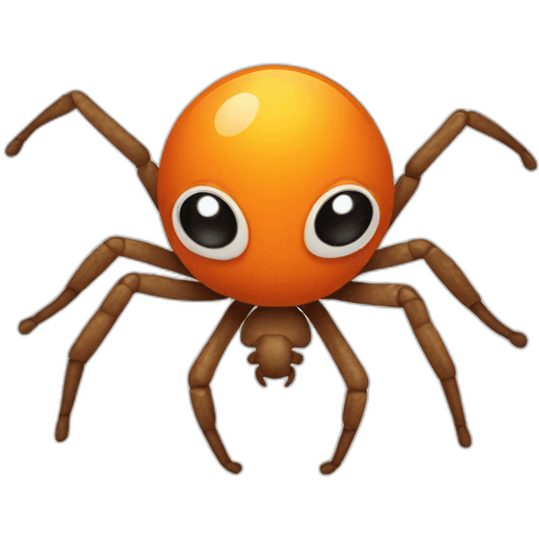 funny orange spider emoji