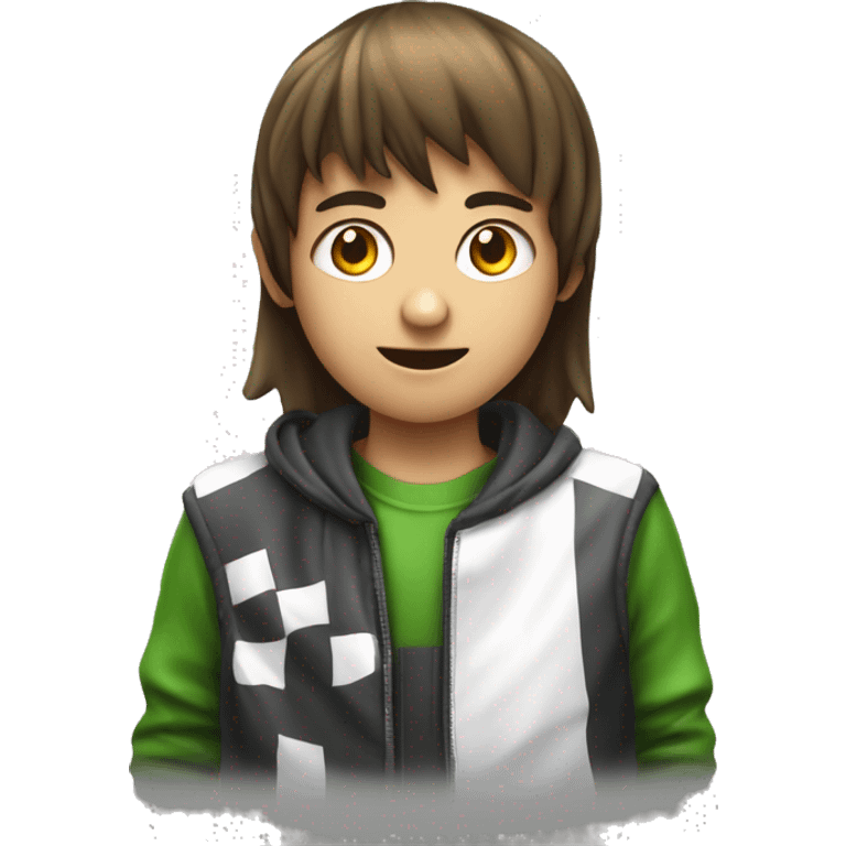 Niño gamer fanático Ajedrez 8 años emoji