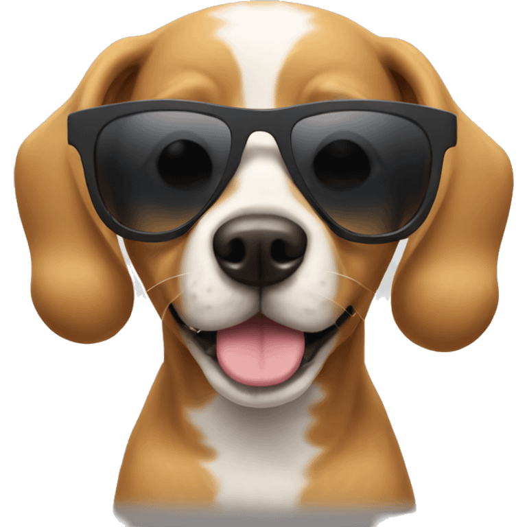 Dog wearing shades emoji