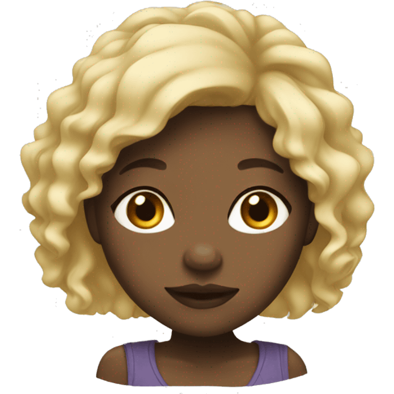 black girl with blonde hair emoji