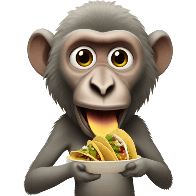 Baboon eating tacos  emoji