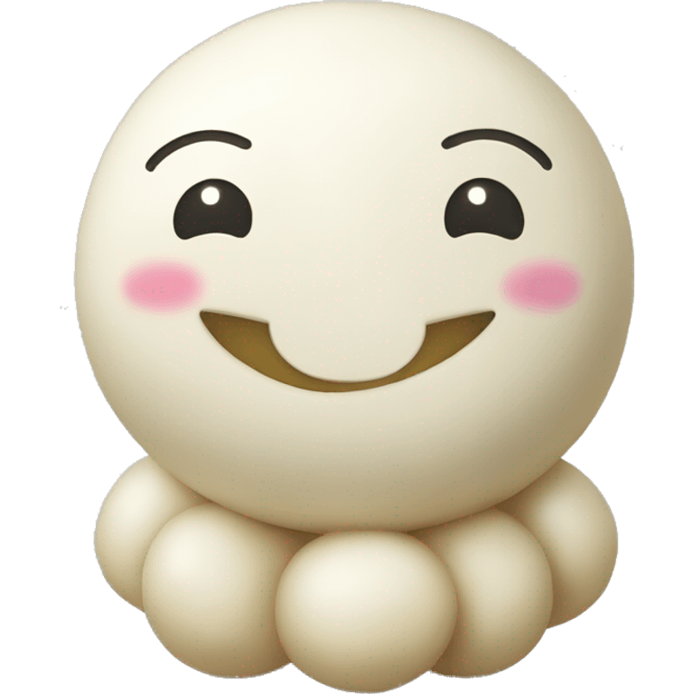 smiling balloon hugging smiling dumpling emoji