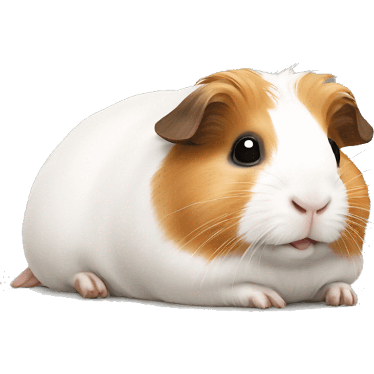 Guineapig laying down very cute but realistic emoji