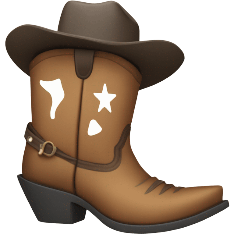 Cowboy boot with ￼checkmark emoji