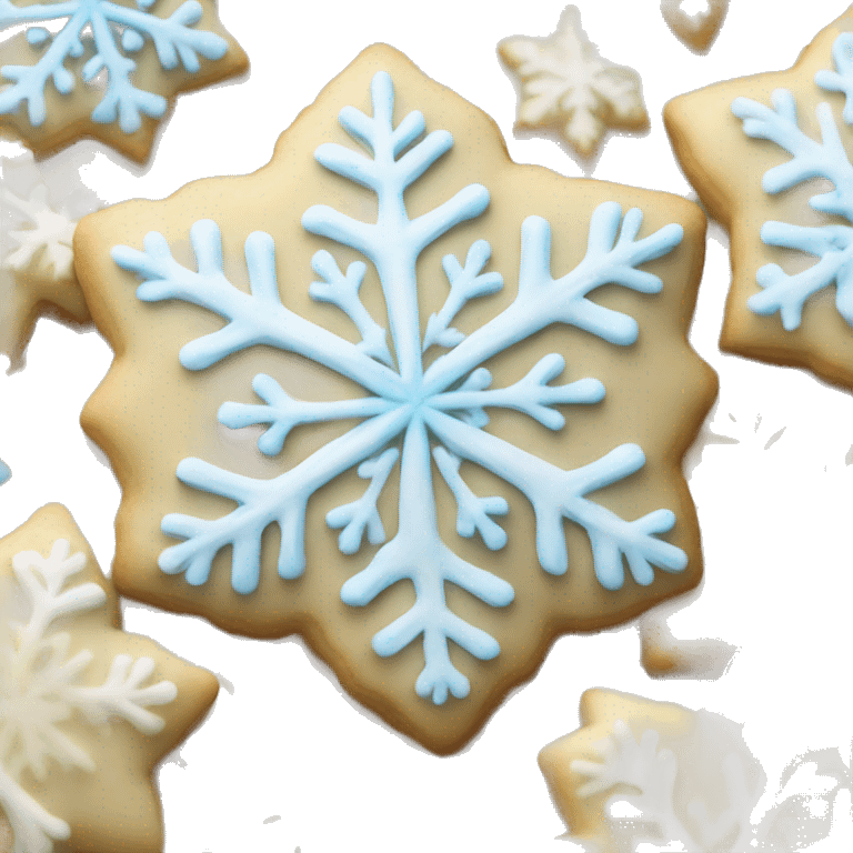 Sugar cookie with snowflake emoji