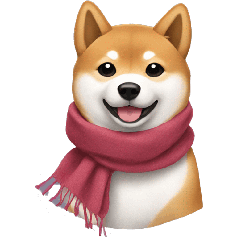 shiba wearing a scarf emoji