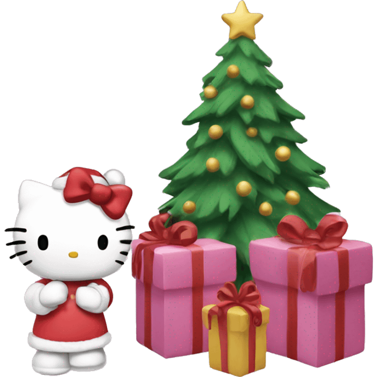 Hello Kitty Christmas emoji