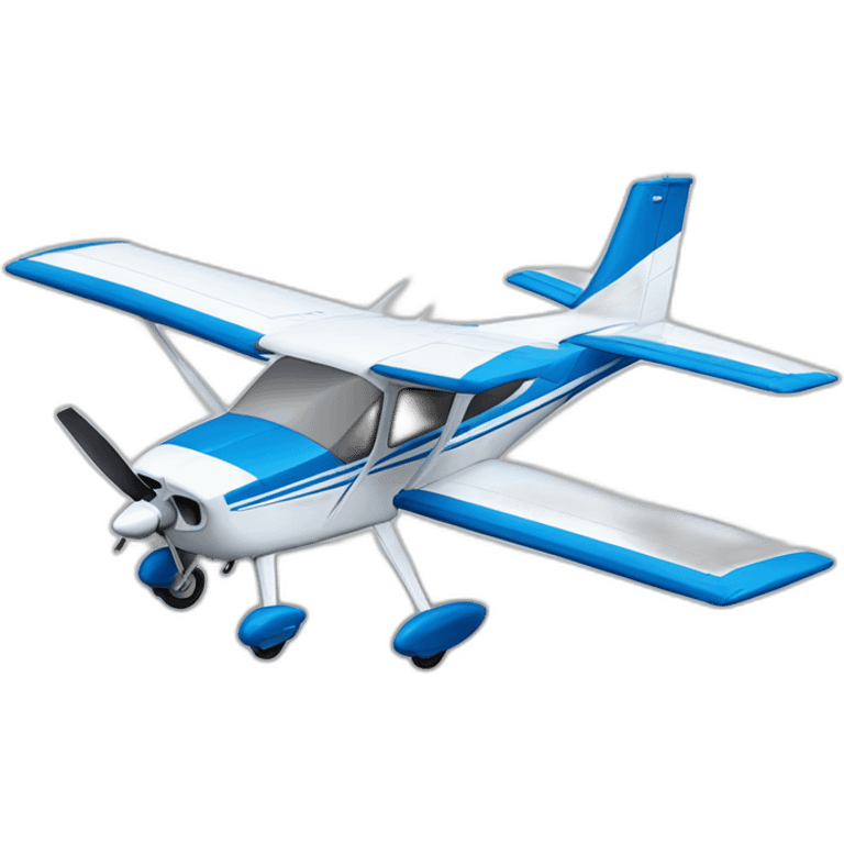 avion cessna 172 celeste y blanco y azul emoji