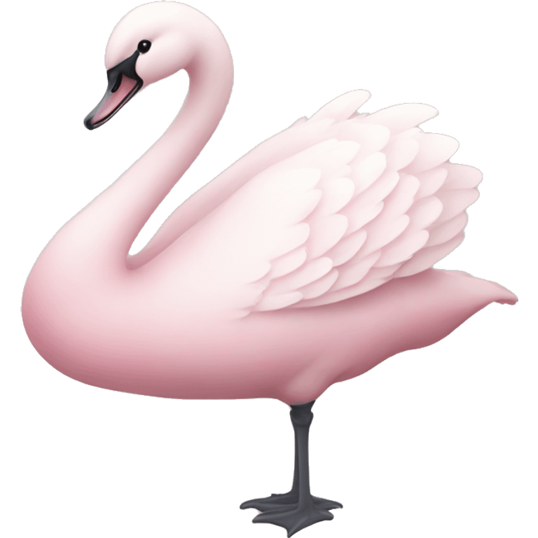 pastel pink swan emoji