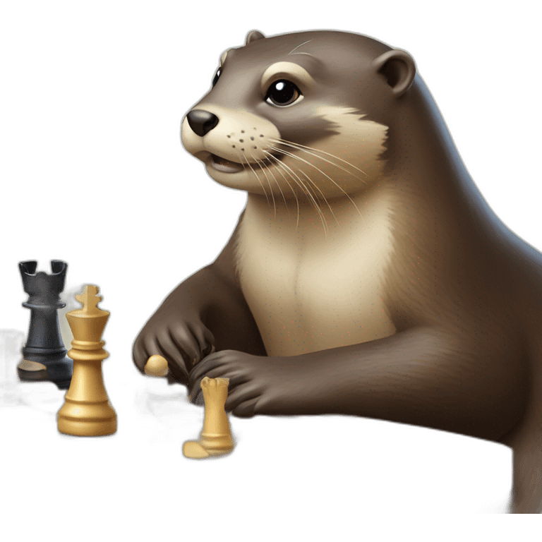 Otter playing chess emoji